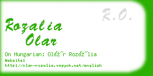 rozalia olar business card